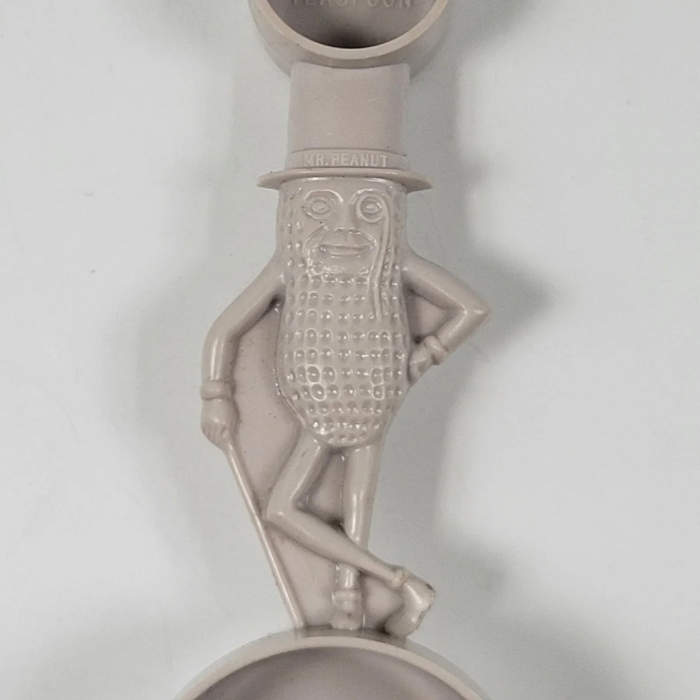 VTG Planters Mr Peanut Gray Measuring Scoop Spoon Tsp Tbsp Kitchenware‎ 1950s